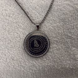 Serenity Prayer Medallion Plus Chain