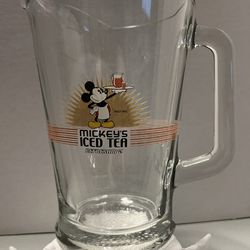 Vintage Mickey Mouse Iced Tea Glass Pitcher – Disney Retro