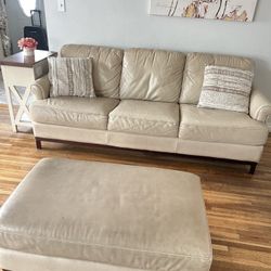 Leather Sofa and  Loveseat Plus Ottoman 