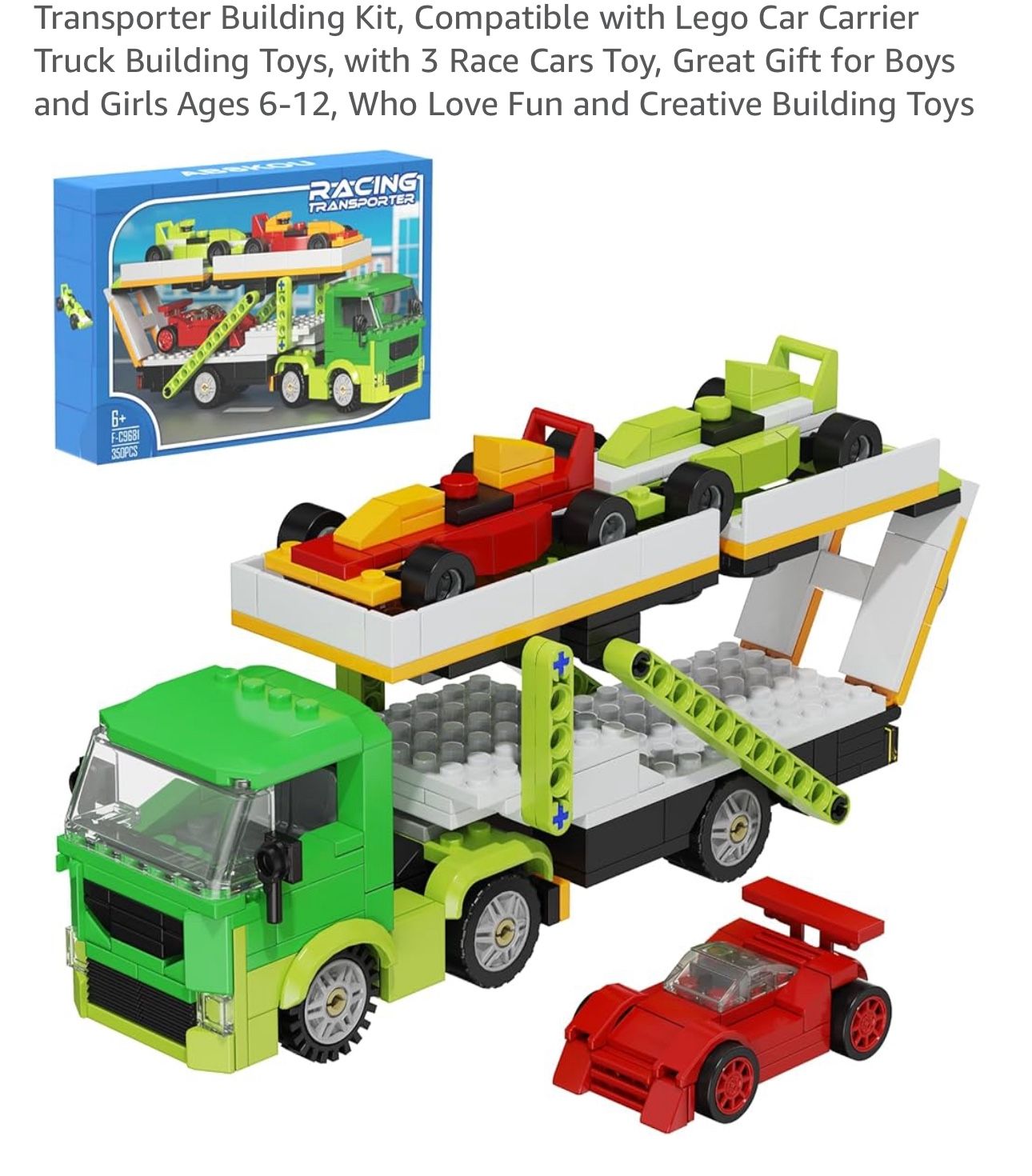 Transporter Building Kit, Compatible with Lego Car 