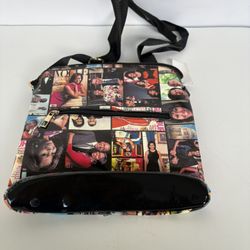 NWT Michelle Obama Magazine Cover Collage Crossbody Bag Purse 9"x9.5" NEW