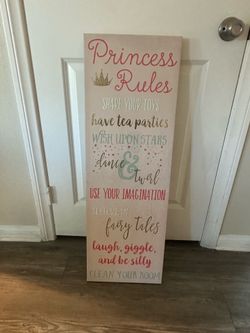 Princess Rules Wall Art