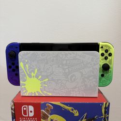 Splatoon 3 Nintendo Switch OLED W/ Box, Cables, Case