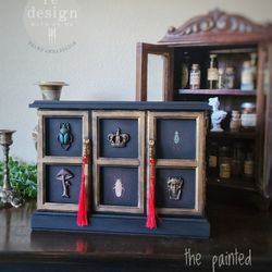 Dark academia gallery wall jewelry box