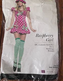 Raspberry Girl 3-Piece Halloween Costume Size M