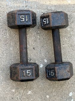 15 lbs dumbbells