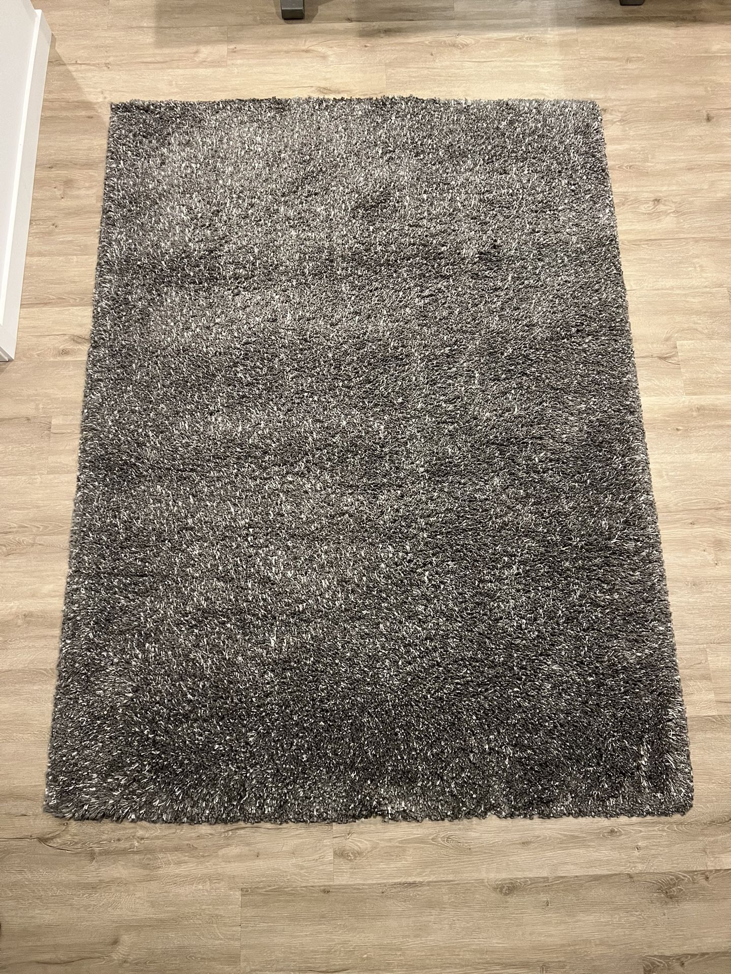 Plush Light Gray Rug