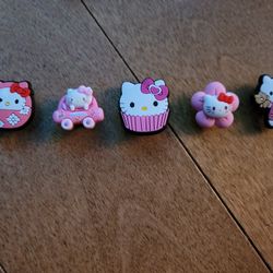 Lot Of 5 Hello Kitty Croc Charms 