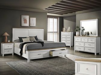 Aston Storage Bedroom 5pc White queen 🤓🍀🔥🔥🥸🚛🙈🌹