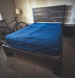 FREE!! Dark Wood Queen Bed Set