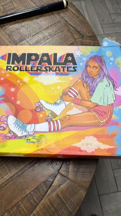 Impala Rollerskates pink tartan quad women USA 9 EU 40