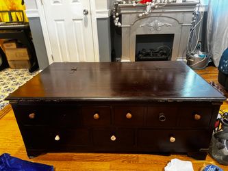 Wood coffee table