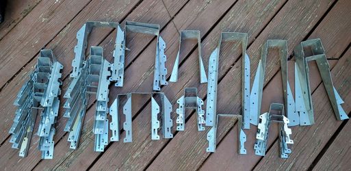 Galvanized Joist Hanger Lot Mixed Sizes