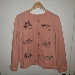 Christopher & Banks sz M pink cardigan