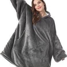 Wearable Blanket,Oversized Hoodie,Blanket Hoodie, w/ Cozy Warm Soft,Unisex Sherpa Blanket, Oversized Sweatshirt Size Fits All, Venustas Wearable Blank