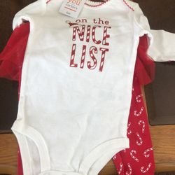 Christmas Tutu Outfit 6 Months New With Tags $6