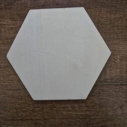 Unfinished wood hexagon cutouts