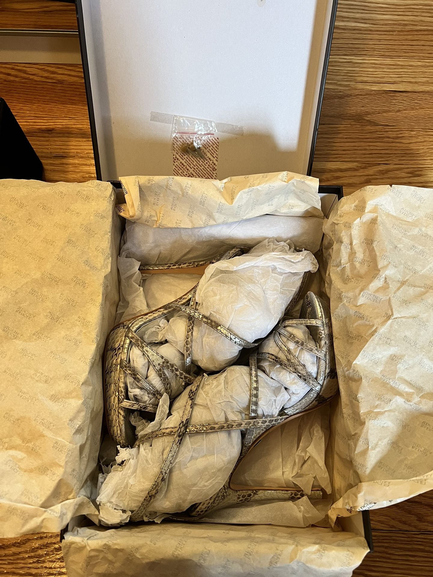 Brand New Badgley Mischka Python Adonis Strappy Heels