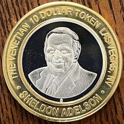 $10 Silver Strike Gaming Token  .999 Fine Silver Venetian Resort Hotel