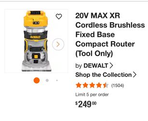 DEWALT 20V MAX XR Cordless Compact Router