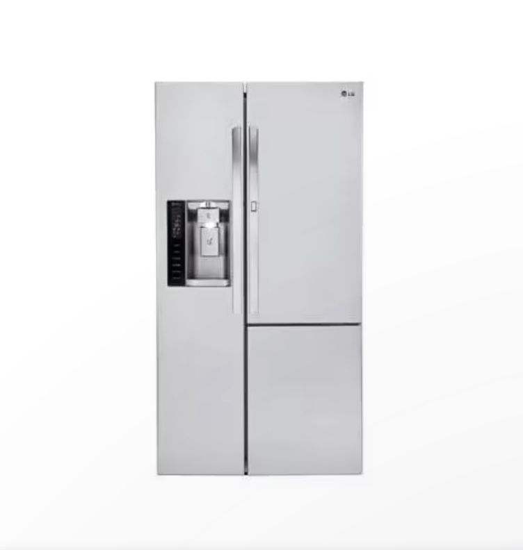 Side-by-Side Refer With Door In Door. 26 Cubic Ft. Capacity