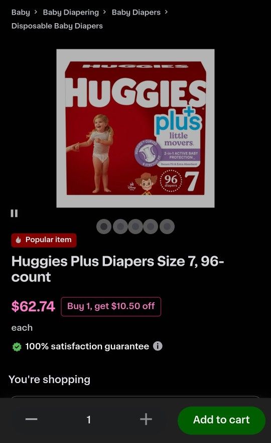 Huggies Plus Size 7