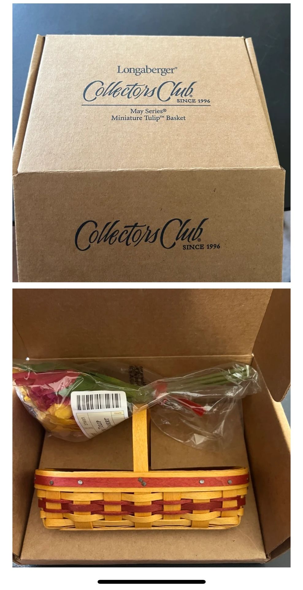 Longaberger May Series Miniature Tulip™ Basket