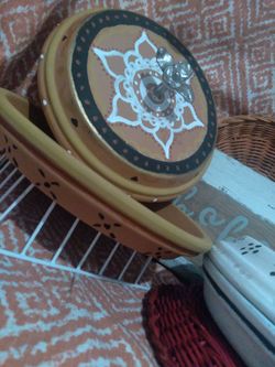 Handpainted Terracotta Tortilla Warmers