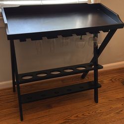 Wooden Wine Rack/Bar Cart Stand