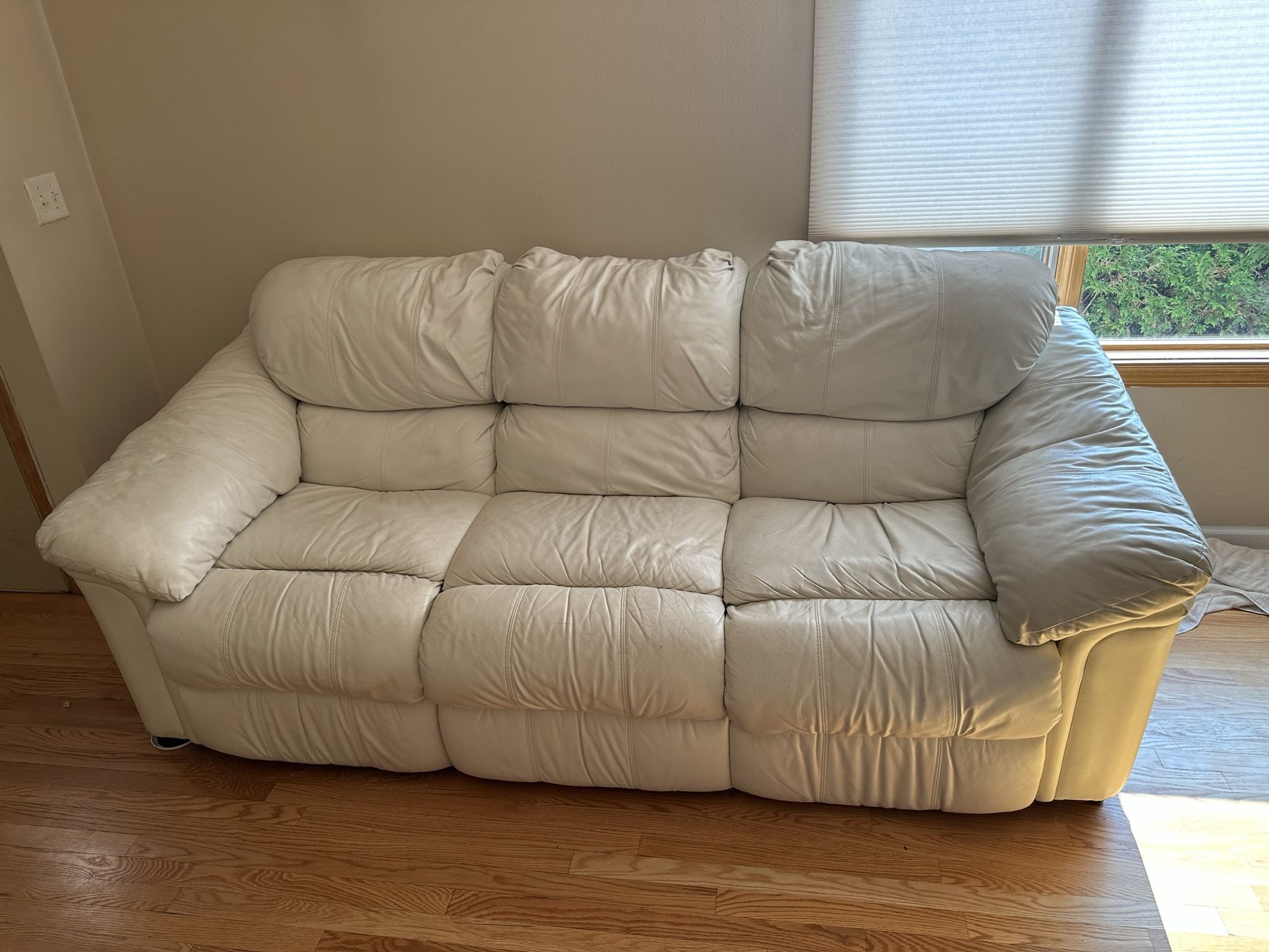 White Leather Couch