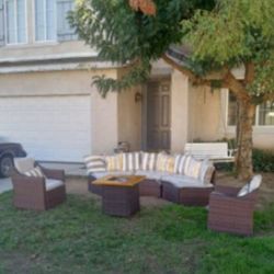 Brand New Patio Furniture Set With Fire Pit Propane Outdoor Patio Furniture Patio Sofa Set Curved Patio Furniture  round The Patio Furniture 🆕🚎🆕