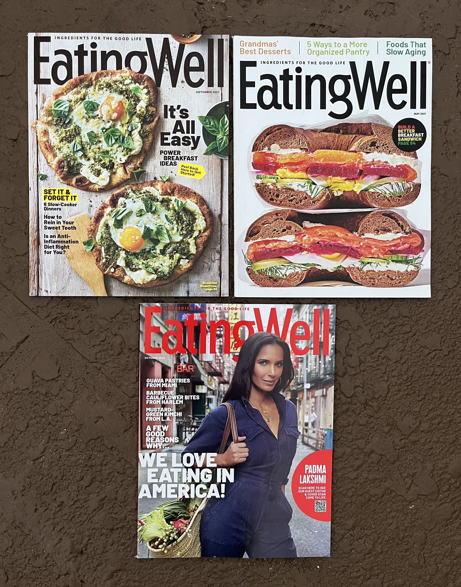 3 brand new Eating Well Magazines