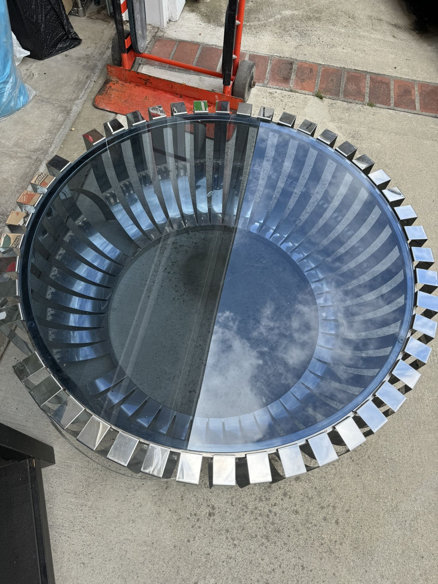 Stainless And Glass Coffee Table