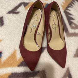 Used Burgundy jessica Simpson Heels