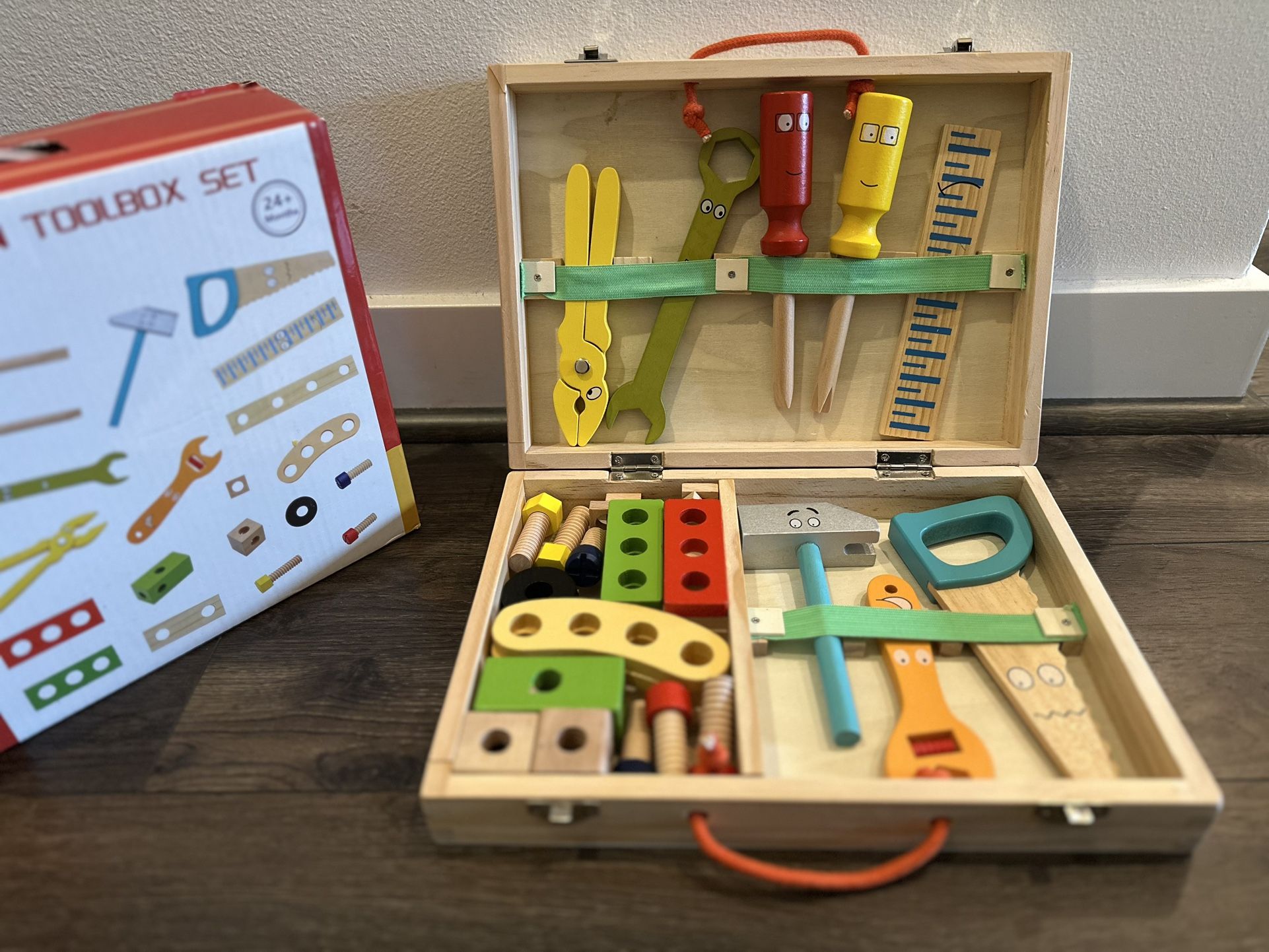 Wooden Toolbox Set