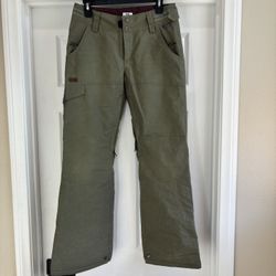 Ride Snowboard Pants Khaki Green Women Small - $35