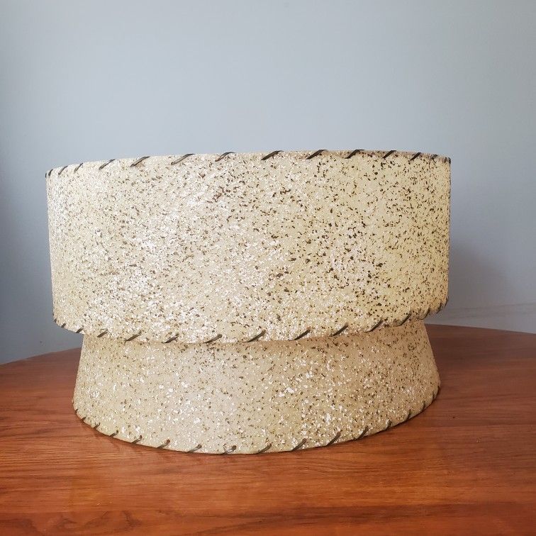 Vintage MCM Fiberglass Tiered Lampshade