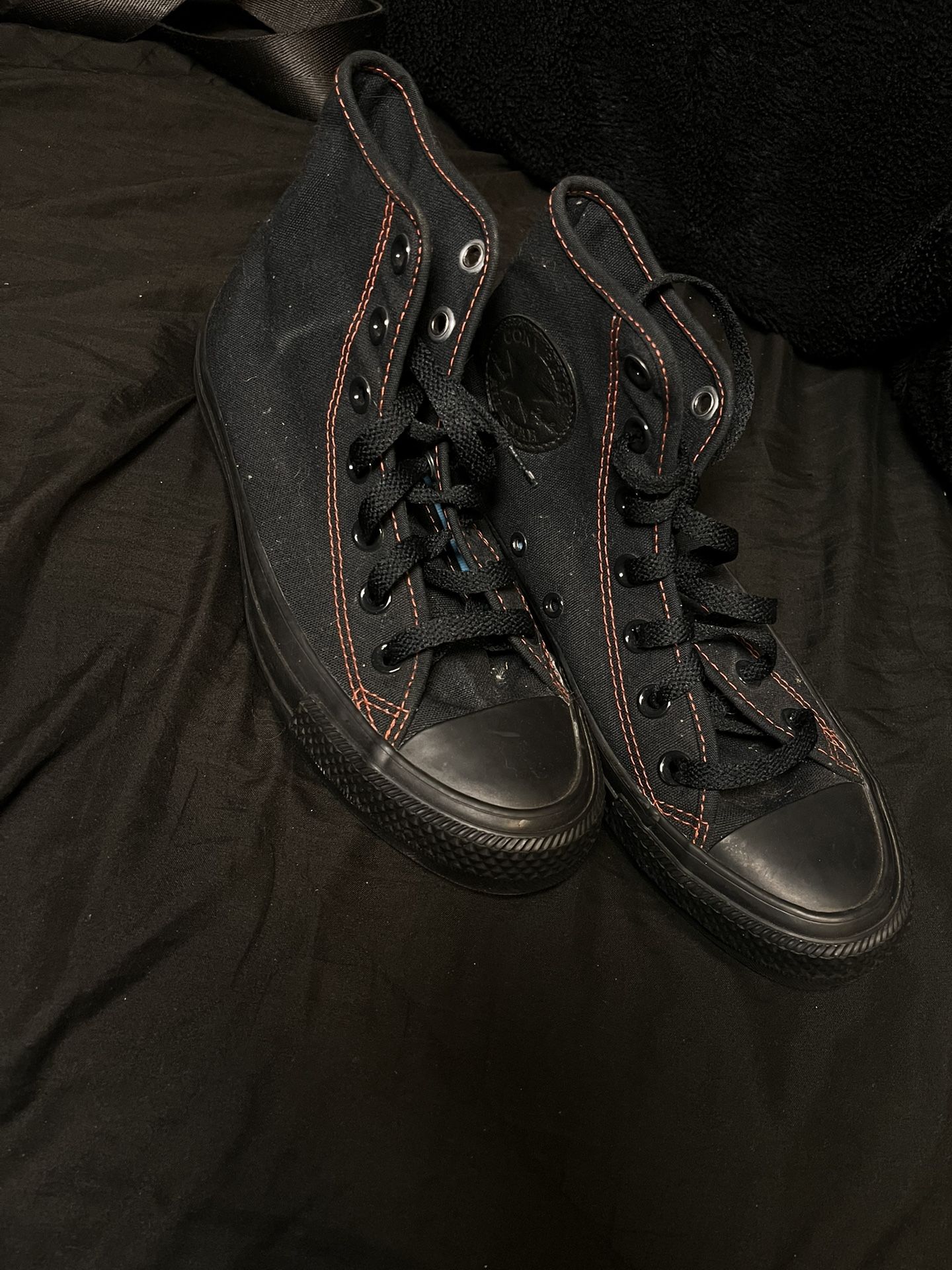 Black And Red High Top Converse