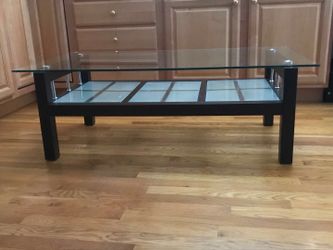 Two layers of glass coffee table