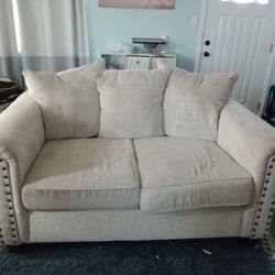 Beige Loveseat 