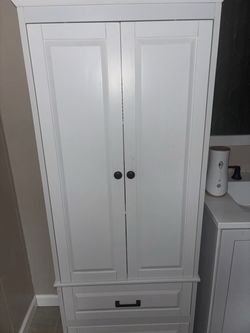 White storage cabinet