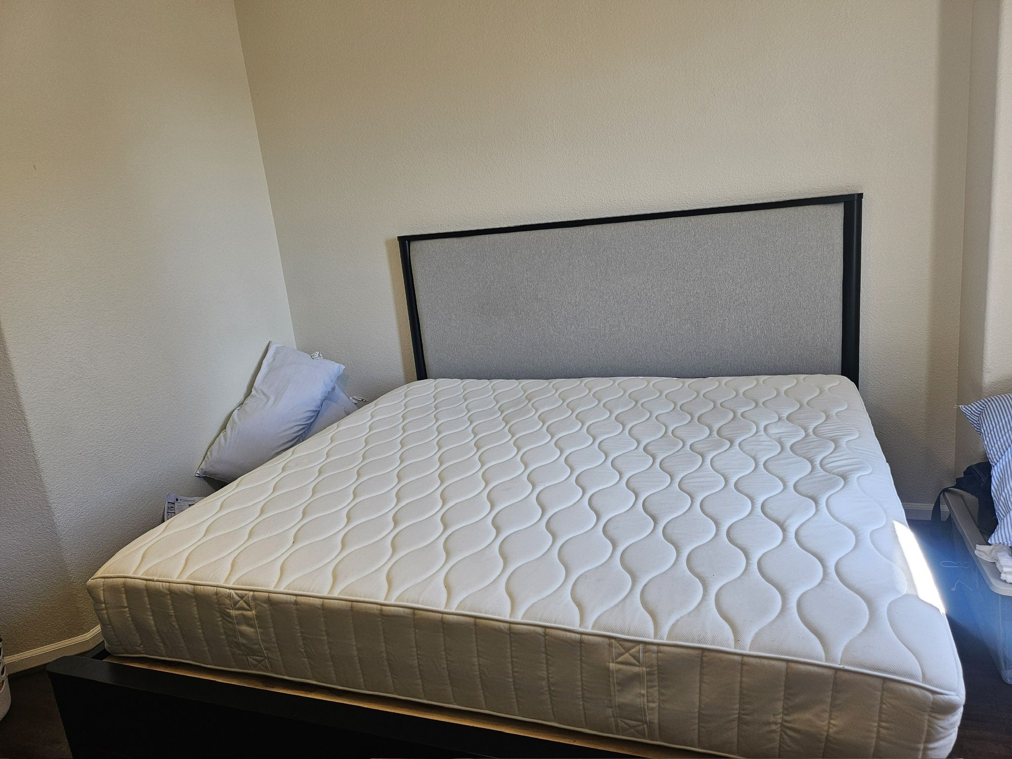 King Mattress & Frame – Gently Used, Great Condition