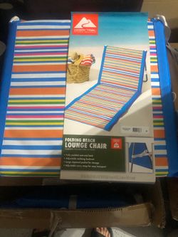 3 Ozark Trail Folding Beach Lounge Chairs