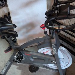 Sunny Health & Fitness Indoor Cycling Exercise Bike w/4-Way Adjustable Seat & Pulse Sensors