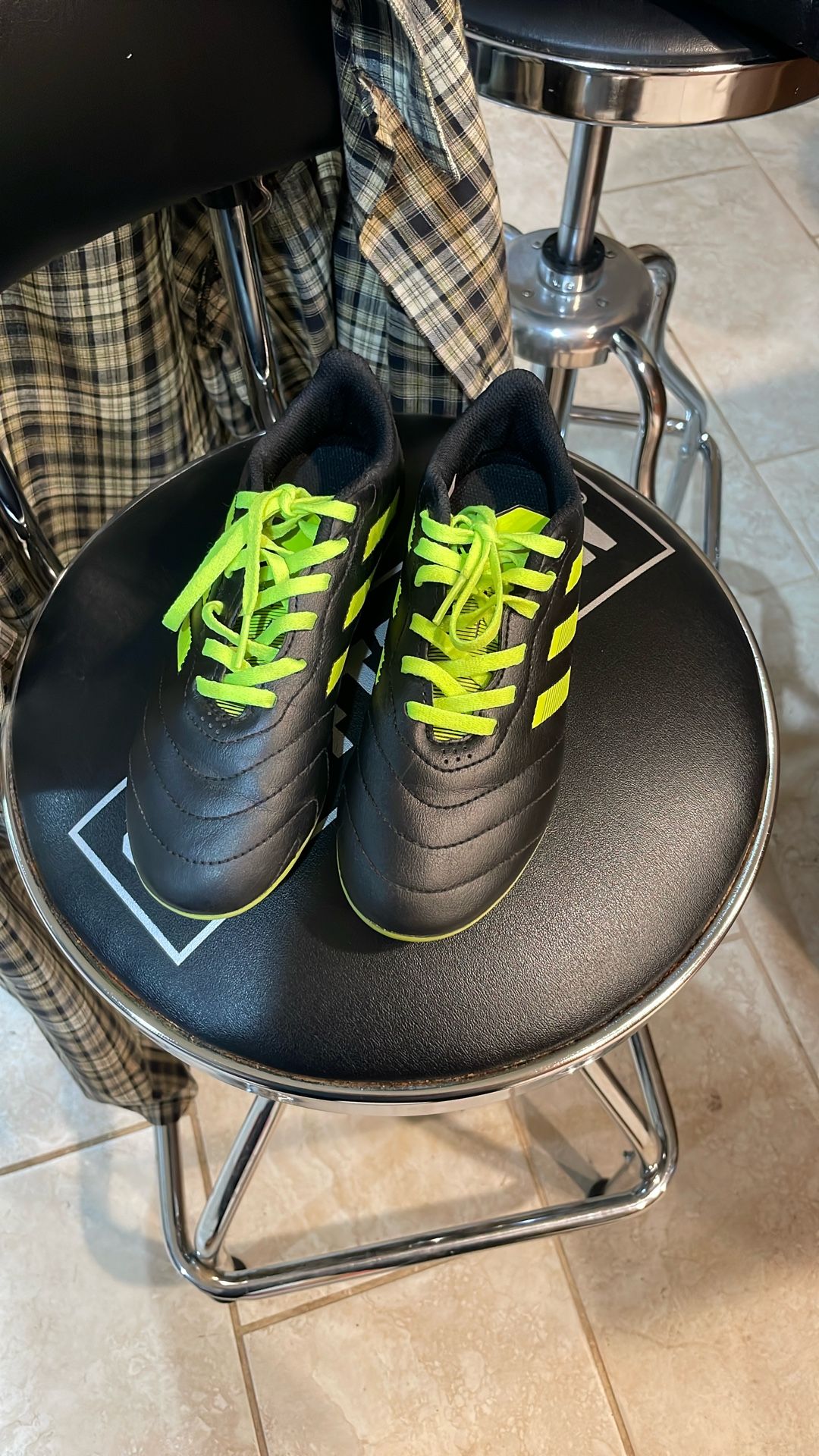 Size 3, Adidas Kids, Soccer Shoes.