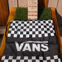 Brand New and sealed Vans "Off the Wall" ~Wood Block Stacking Game & Backpack