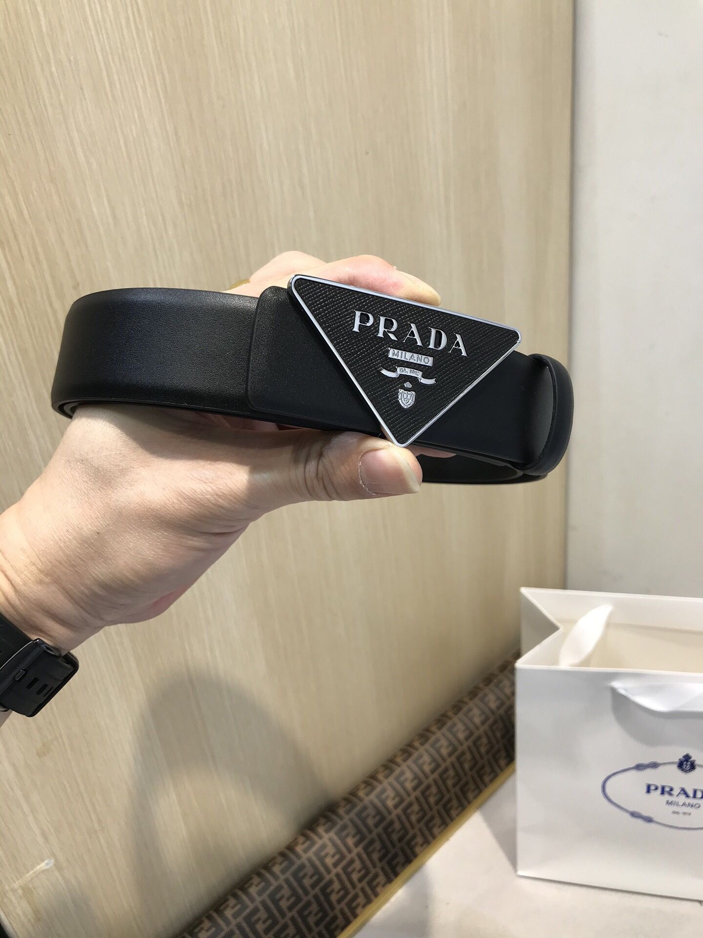 Prada Men’s Belt With Box 2025 New