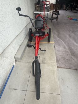 Red Adult Three-Wheel Recumbent Trike