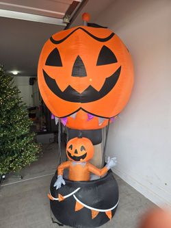 Large 8 ft Halloween pumpkin balloon inflatable