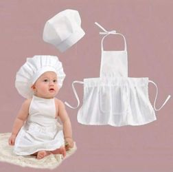 Baby Girl Chef Costume Set - Apron & Hat